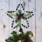 Ornativity Rattan Star Tree Topper – Christmas Farmhouse Rustic Tree Topper with Holly Mistletoe and Berry Decorations